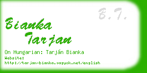 bianka tarjan business card