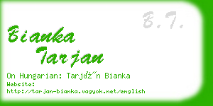 bianka tarjan business card